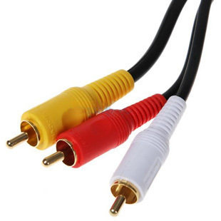 choseal/秋叶原 q722六头rca莲花音视频线红白黄机顶盒av线15米