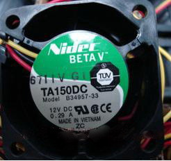 原装NIDEC TA150 B34957-33 4028 DC12V 0.29A 4cm 散热风扇