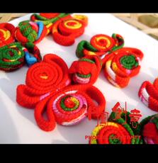 手工盘扣 唐装扣 旗袍扣 纽扣 扣子 (蝴蝶扣)-红色