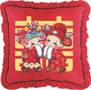 爱丽丝十字绣-靠垫（抱枕）KD055新婚之喜-2(11CT)cross stitch