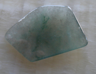 天然翡翠A货冰种蓝绿飘花片石10