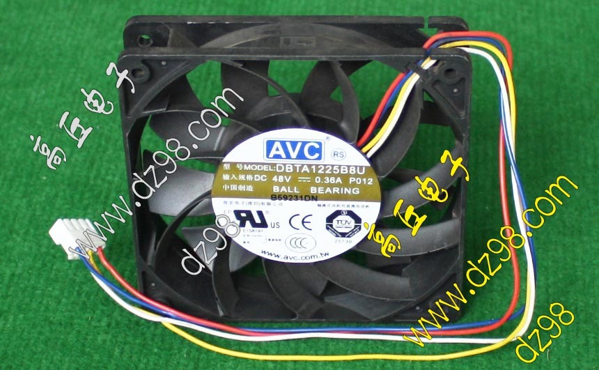 AVC DBTA1225B8U 48V 0.36A 滚珠轴承风扇 9风叶设计