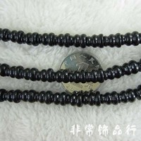 7x9mm黑玛瑙塔珠半成品 DIY手工散珠配件材料 42个/串