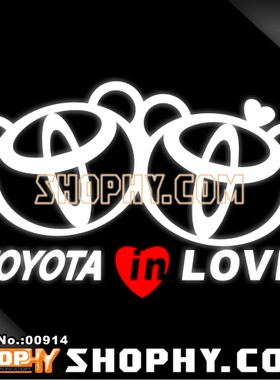汽车踏板车贴纸3M反光贴00914丰田TOYOTATRO
