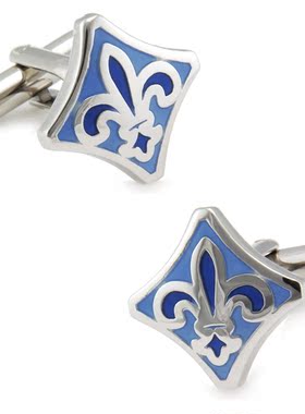 斯巴达 蓝色法皇徽记 精致珐滴胶袖扣 法式衬衫 袖 男士袖口