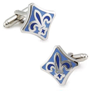 斯巴达 蓝色法皇徽记 精致珐滴胶袖扣 法式衬衫 袖 男士袖口