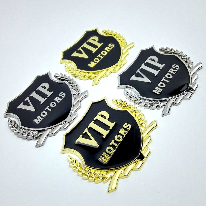 vip金属麦穗车贴3D立体个性侧标贴汽车改装饰品遮划痕