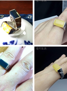 925银镀白金水钻活口戒指空托