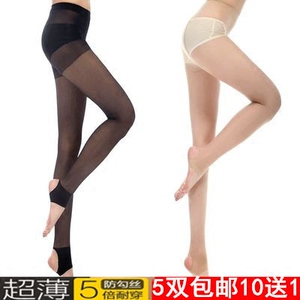 踩脚丝袜女春夏超薄隐形包芯丝防勾丝超耐穿显瘦连裤袜打底袜子