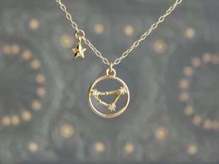 豆记のCreema代购日本正品闪耀锆石十二星座星图项链现