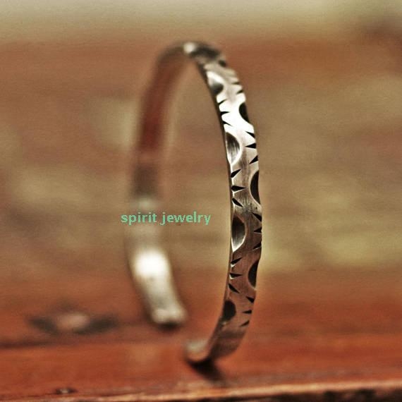 S925纯银男士开口手镯贴合简约个性设计原创厚重时尚款银饰手工制