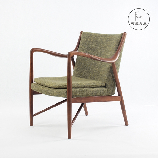 黑胡桃木家具设计师沙发北欧单人休闲扶手椅45号经典复刻现代精品