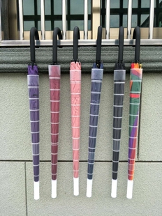 塑料壳伸缩防水套雨伞弯柄双人半自动车载车用防水长柄伞订做广告