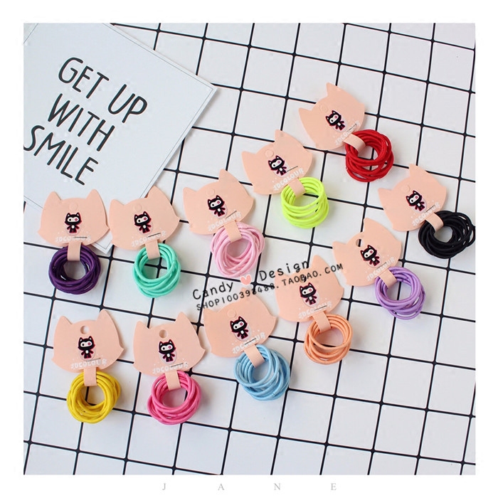 迷你2.5宝宝皮筋 发量少不易断儿童基础发绳 糖果色小发圈
