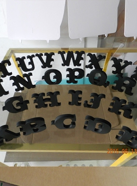 黑白色立体英文字母PVC家居3D墙贴装饰 摆件 电视背景墙婚礼拍照