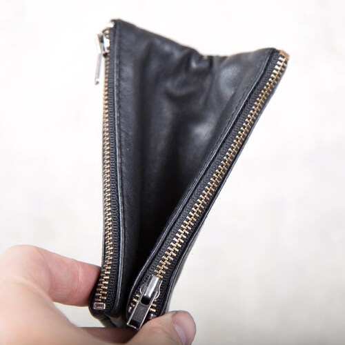 深山九处手工牛皮情侣款卡包