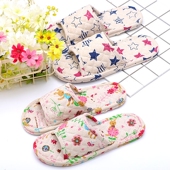 秋冬布底拖鞋 女夏春机洗 木地板软底无声静音亚麻棉麻室内家居拖鞋