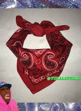 VIRAL SPREAD 日单嘻哈街舞滑板西海岸腰果花复古方巾头巾