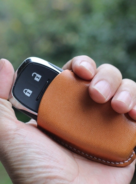 hjkl适用于雪佛兰迈锐宝XL探界者植鞣牛皮钥匙包立体极简钥匙套