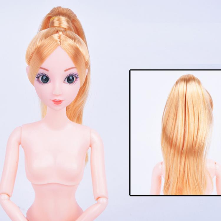 3d thật mắt đẹp Barbie cơ thể trần truồng cơ thể bé 12 khớp búp bê nhà búp bê cô gái công chúa đồ chơi - Búp bê / Phụ kiện phòng tắm búp bê