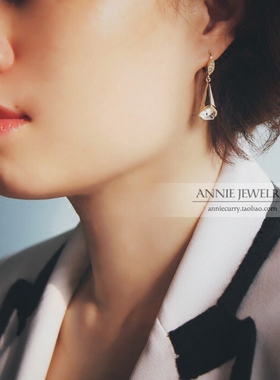 AnnieJewelry多边形珐琅耳环