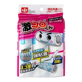 日本LEC 可撕式除尘滚筒16cm粘尘纸 粘毛器粘毛滚筒 替换装210撕