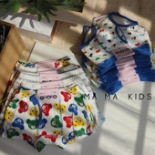 studio 头儿童裤 纯棉男童平角内裤 mama 三角小短裤 宝宝裤 衩两条装