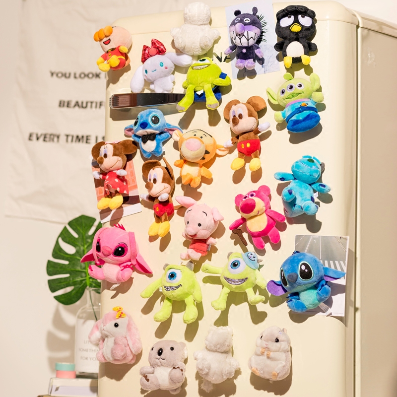 CUTE JAPANESE CARTOON ANIME REFRIGERATOR STICKERS CREATIVE PERSONALITY MAGNETS IRON STONE PLUSH TOYS MAGNETIC STICKERS PENDANT