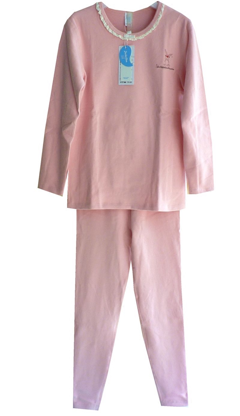 正品久岁伴女童中厚款套装全棉秋衣裤莫代尔中大童套23235