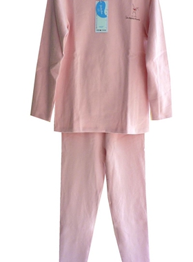 正品久岁伴女童中厚款套装全棉秋衣裤莫代尔中大童套23235