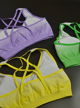 运动Y型背带无钢托一片式全罩杯文胸健身衣防震内衣跑步大胸背心