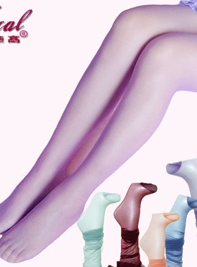 09163/09161 华高丝袜彩色包芯丝超薄超透糖果色连裤袜夏天炫彩潮