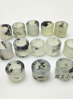 天然岫玉冰种一物一图礼盒装戒指