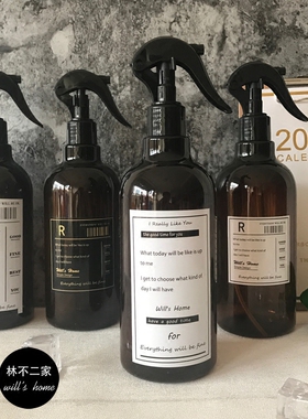 ins北欧浇花瓶喷雾瓶长颈分装瓶小老鼠手扣式盆栽喷雾塑料浇水瓶