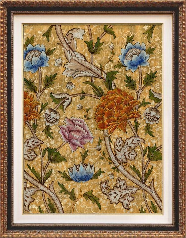 美式风玄关富贵花开装饰画