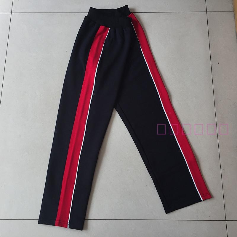 定制杠条纯棉毛圈加绒加厚运动裤