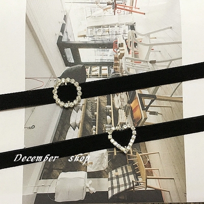 韩国cos原宿水钻项圈锁骨链