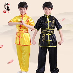 儿童练功服长短袖夏季男女款成人儿童武术服装太极拳比赛训练服装