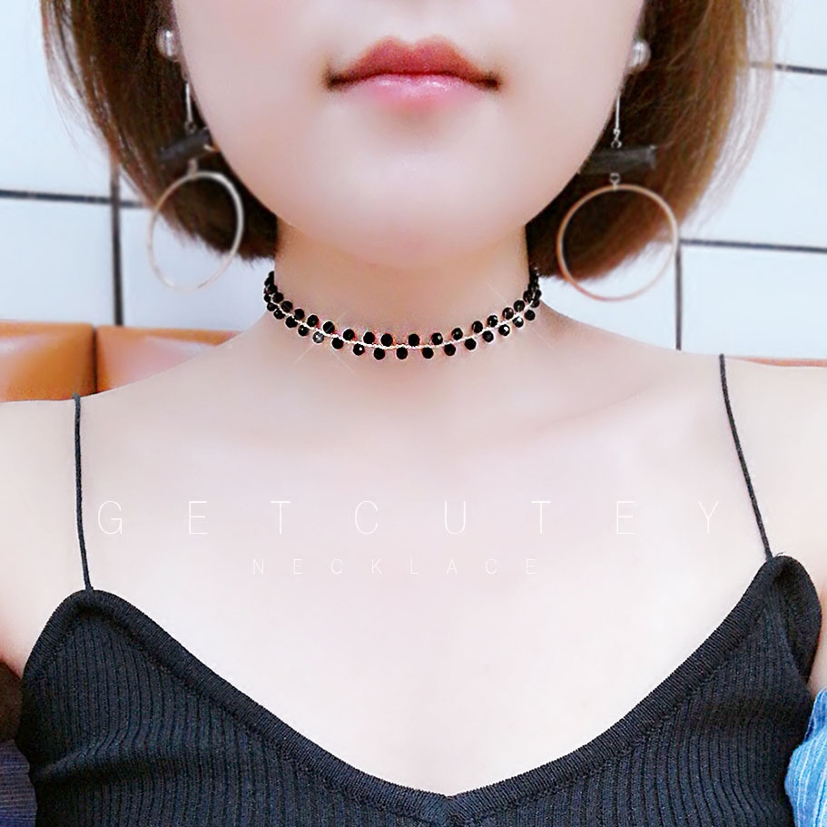 联合格韩国仿水晶双排气质项链女锁骨链颈带颈链choker个性百搭在类目 饰品/流行首饰/时尚饰品新, 项链中 - 来自Buy2taobao.com提供专业的淘宝代购服务
