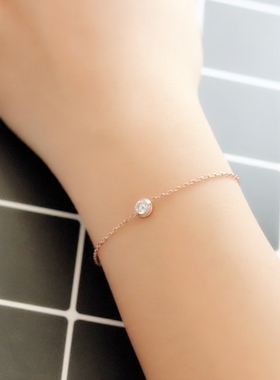 我的前半生同款简约细18k玫瑰金