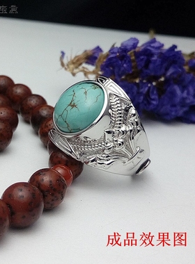 纯银花瓶活口正圆戒指托