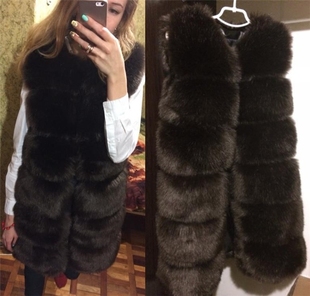 皮草马甲 шуба мех женски vest жилет women