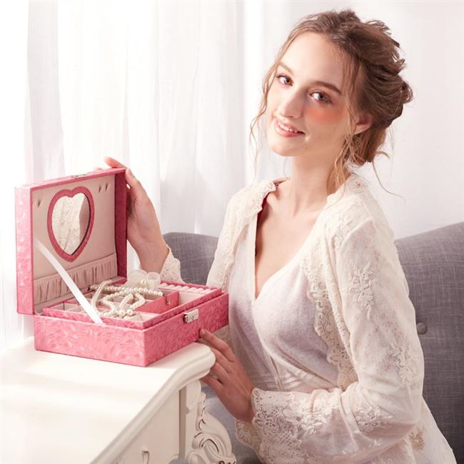 european princess south korea lock jewelry with box