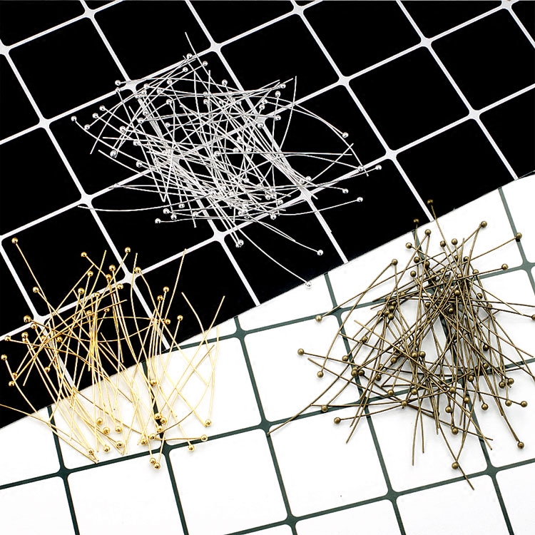 핀 볼 바늘 둥근 바늘 팔찌 귀걸이 펜던트 모자 수제 구슬 장식 DIY 쥬얼리 재료 및 액세서리