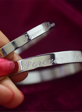 永远的爱英文款日韩版情侣手链