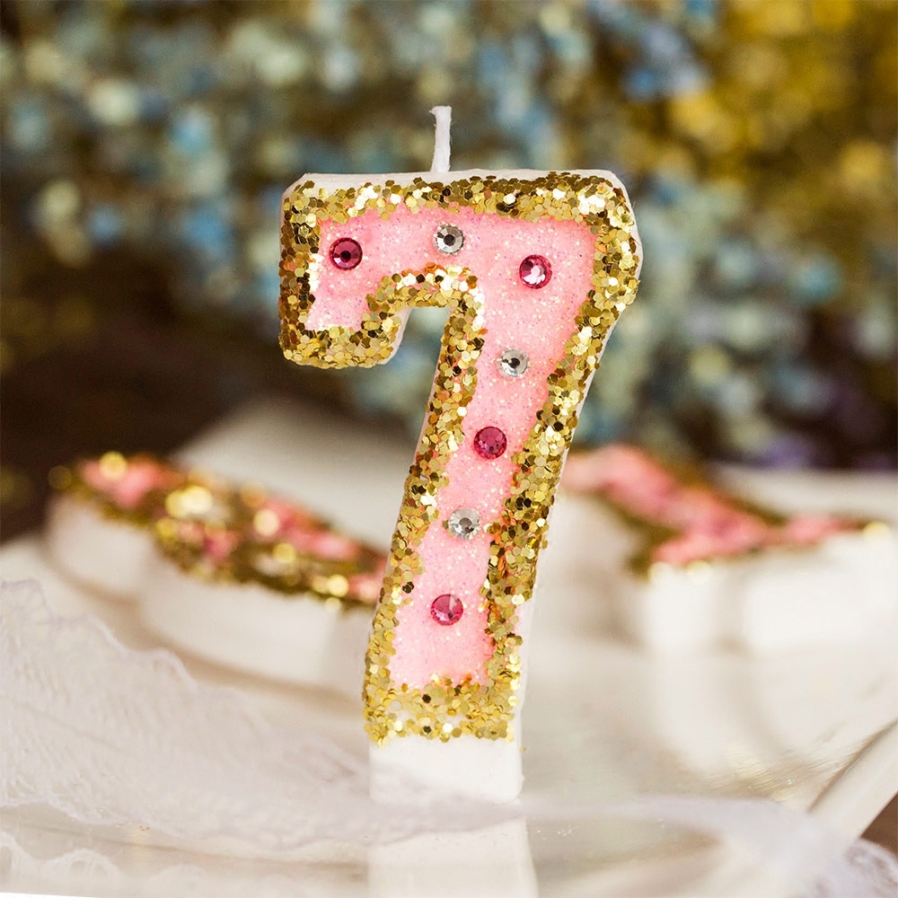 儿童数字生日蜡烛周岁百天派对布置创意火焰生日蛋糕装饰纪念日