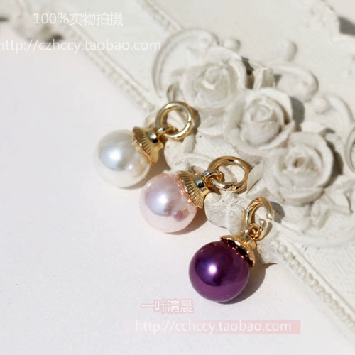 Золотой аксессуар ручной работы из жемчуга, металлическая подвеска, 10mm