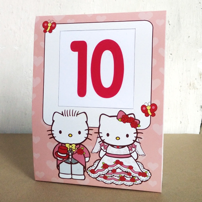 西式kitty 婚庆用品婚庆桌卡 婚礼席位卡 结婚用品台卡坐席卡