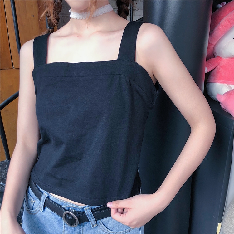 吊带小背心女夏潮短款外搭港味复背心吊带
