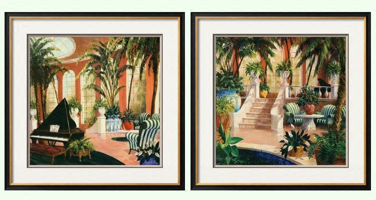 纯进口原版画芯美国克拉斯美式家居装饰画